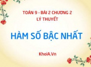 Hàm số bậc nhất là gì? Tính chất của hàm số bậc nhất - Toán 9 bài 2